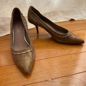 Donald J. Pliner Metallic Brown Heels